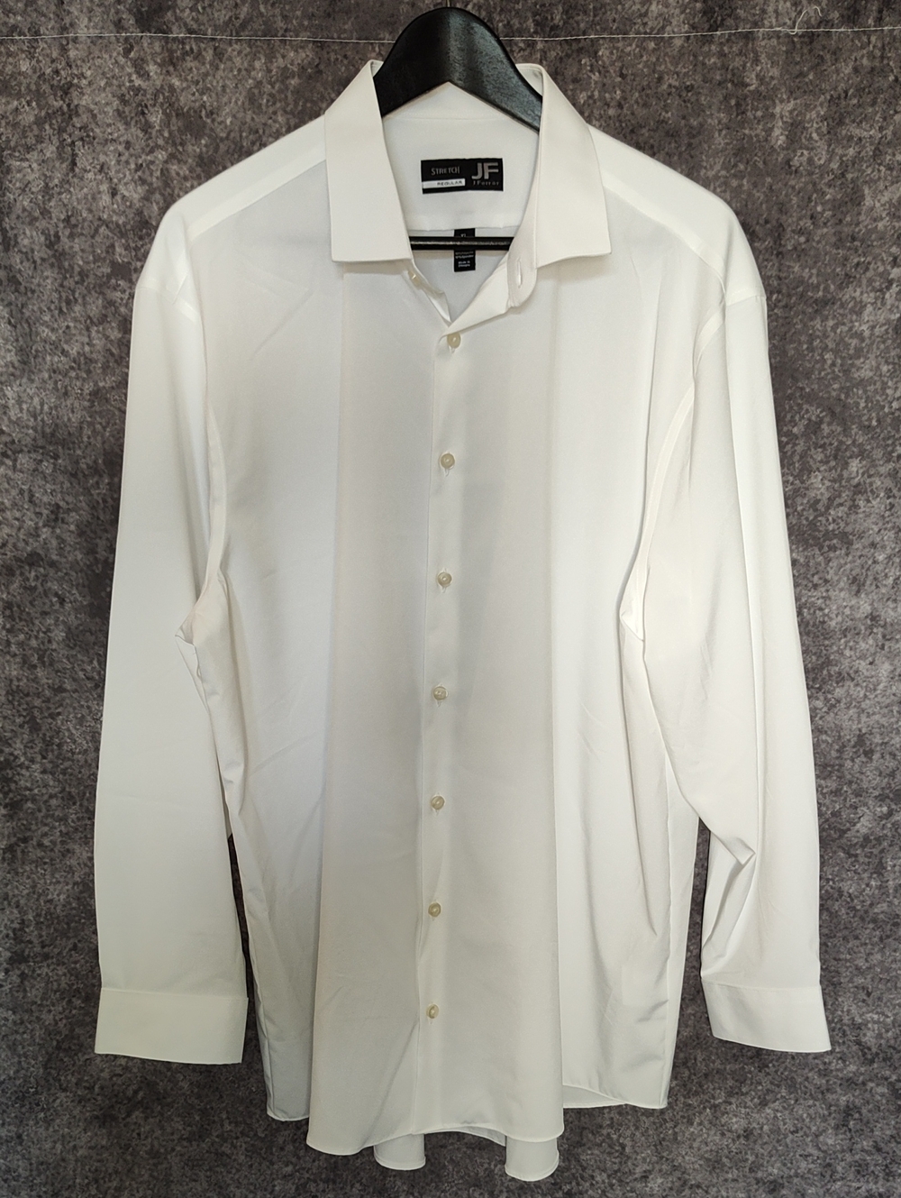 jf j.ferrar White Men’s Dress Shirt - Long Sleeve Button Front
